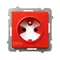 SONATA DATA single earthed socket, red, with authorization key