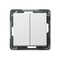 SONATA Deviatore a due gruppi, candeliere bianco, senza cornice