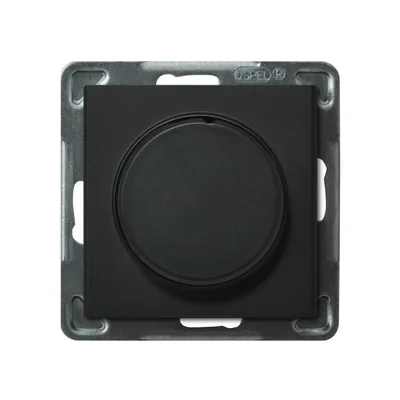 SONATA Dimmer a rotazione per carichi luminosi e ad incandescenza, nero metallizzato, senza cornice