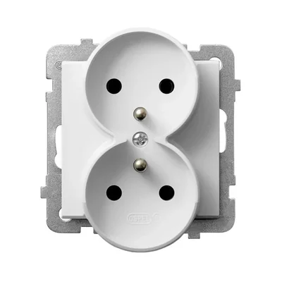 SONATA Doppelsteckdose mit Erdung weiß