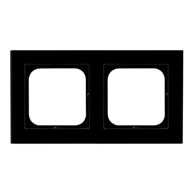 SONATA Double cadre verre noir