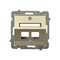 SONATA Double computer socket housing, champagne gold, without frame