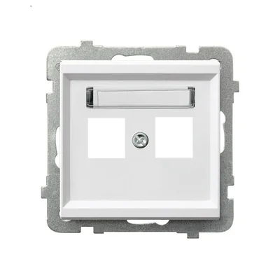 SONATA Double computer socket housing, white