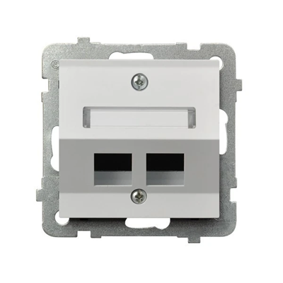 SONATA Double computer socket housing white, without frame