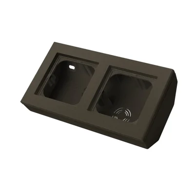 SONATA Double corner box with a chocolate metallic frame