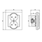 SONATA Double earthed socket with ecru current path shutters