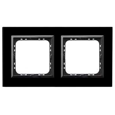 SONATA Double frame black glass