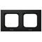 SONATA Double frame for IP44 switches, black metallic
