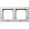 SONATA Double frame for IP44 switches, matt silver