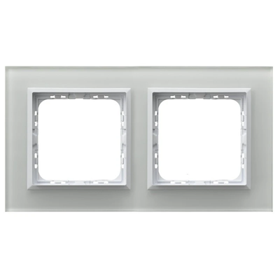 SONATA Double frame white glass