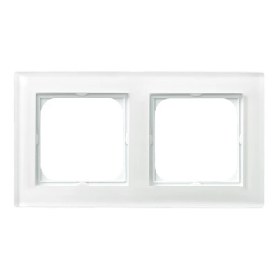 SONATA Double frame white glass