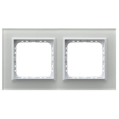 SONATA Double frame white glass