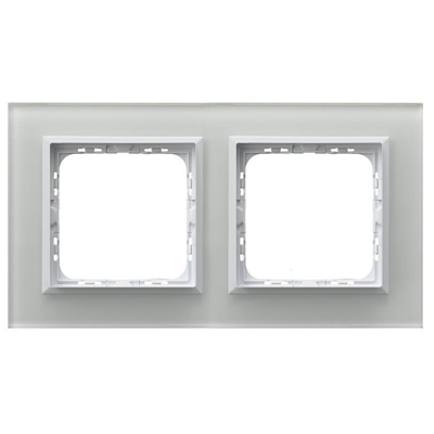 SONATA Double frame white glass