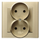 SONATA Double socket champagne gold