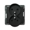 SONATA Double socket outlet black metallic