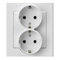 SONATA Double socket with earthing schuko white