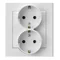 SONATA Double socket with earthing schuko white