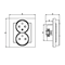 SONATA Double socket with phase invariance function black metallic