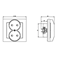 SONATA Double socket with shutters for ecru current paths