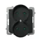 SONATA Double socket without frame black metallic