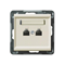 SONATA Double telephone socket ecru, independent