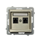 SONATA Double telephone socket, independent, new silver