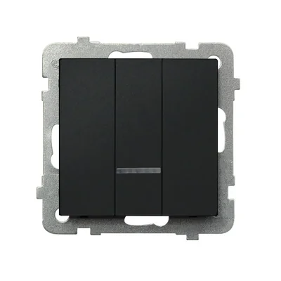 SONATA Dreifachverbinder, rahmenlos schwarz metallic