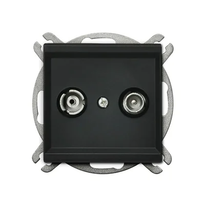 SONATA Durchgangs-RTV-Buchse ZAP-16 schwarz metallic