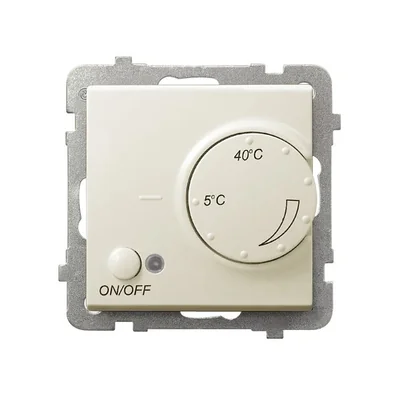 SONATA Ecru temperature controller, without a frame