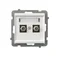 SONATA F-type double antenna socket white