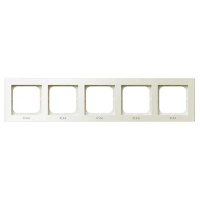 SONATA Five-gang frame for IP44 ecru switches