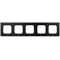 SONATA Five-gang frame for IP44 switches, black metallic