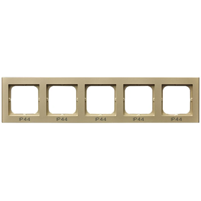 SONATA Five-gang frame for IP44 switches, champagne gold