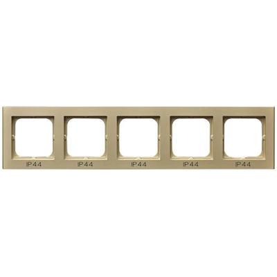 SONATA Five-gang frame for IP44 switches, champagne gold