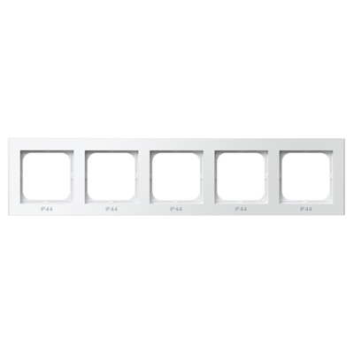 SONATA Five-gang frame for IP44 switches, white