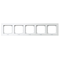 SONATA Five-gang frame for IP44 switches, white