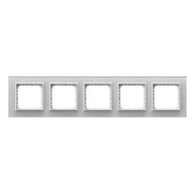 SONATA Five-part frame - white glass