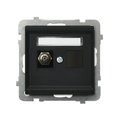 SONATA Gniazdo ekwipotencjalne pojedyncze czarny metalik