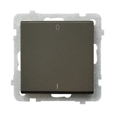 SONATA Łącznik dwubiegunowy czekoladowy metal, bez ramki