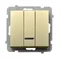 SONATA Łącznik potrójny, bez ramki szampański złoty