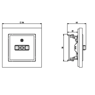 SONATA Loudspeaker socket, single ecru