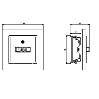 SONATA Loudspeaker socket, single ecru