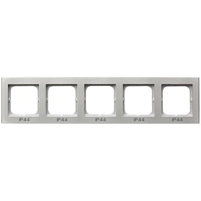 SONATA Marco quíntuple para interruptor IP44, plata mate