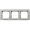 SONATA Marco triple para interruptores IP44, plata mate