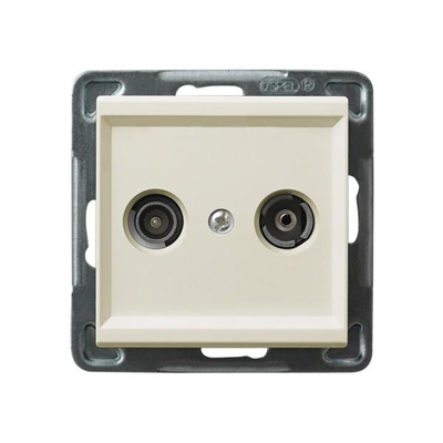 SONATA Pass-through RTV socket ZAP-10 ecru