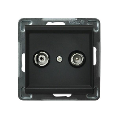 SONATA Pass-through RTV socket ZAP-14 black metallic