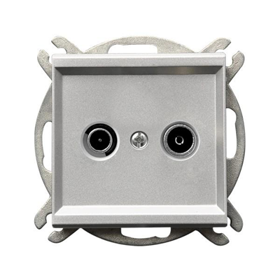 SONATA Pass-through RTV socket ZAP-14 silver matt