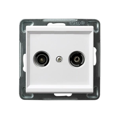 SONATA Pass-through RTV socket ZAP-14 white