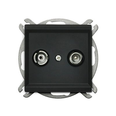 SONATA Pass-through RTV socket ZAP-16 black metallic