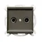 SONATA Pass-through RTV socket ZAP-16 chocolate metal